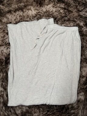 Auden Heather Tan Ribbed Lounge Pants